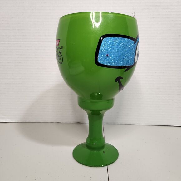 Teenage Mutant Ninja Turtles Blue Mask Leonardo TMNT Green Glass Goblet 2009 EUC - Picture 4 of 12
